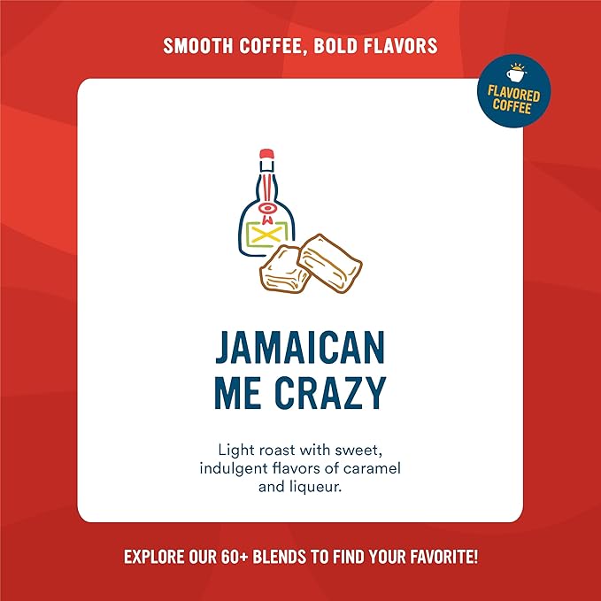 Cameron's Coffee Single Serve Pods, Jamaican Me Crazy Blend, 12 Count (Pack of 6)