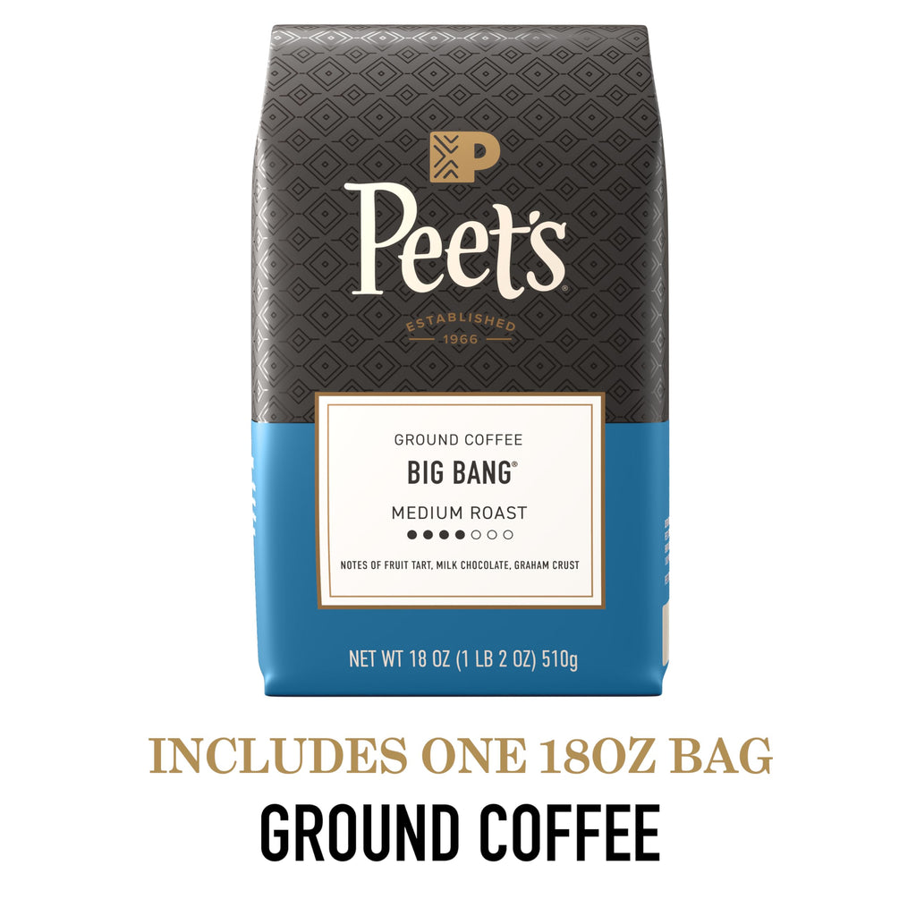 Peet's Coffee, Medium Roast Ground Coffee, 100% Arabica Coffee - Big Bang 18 Ounce Bag