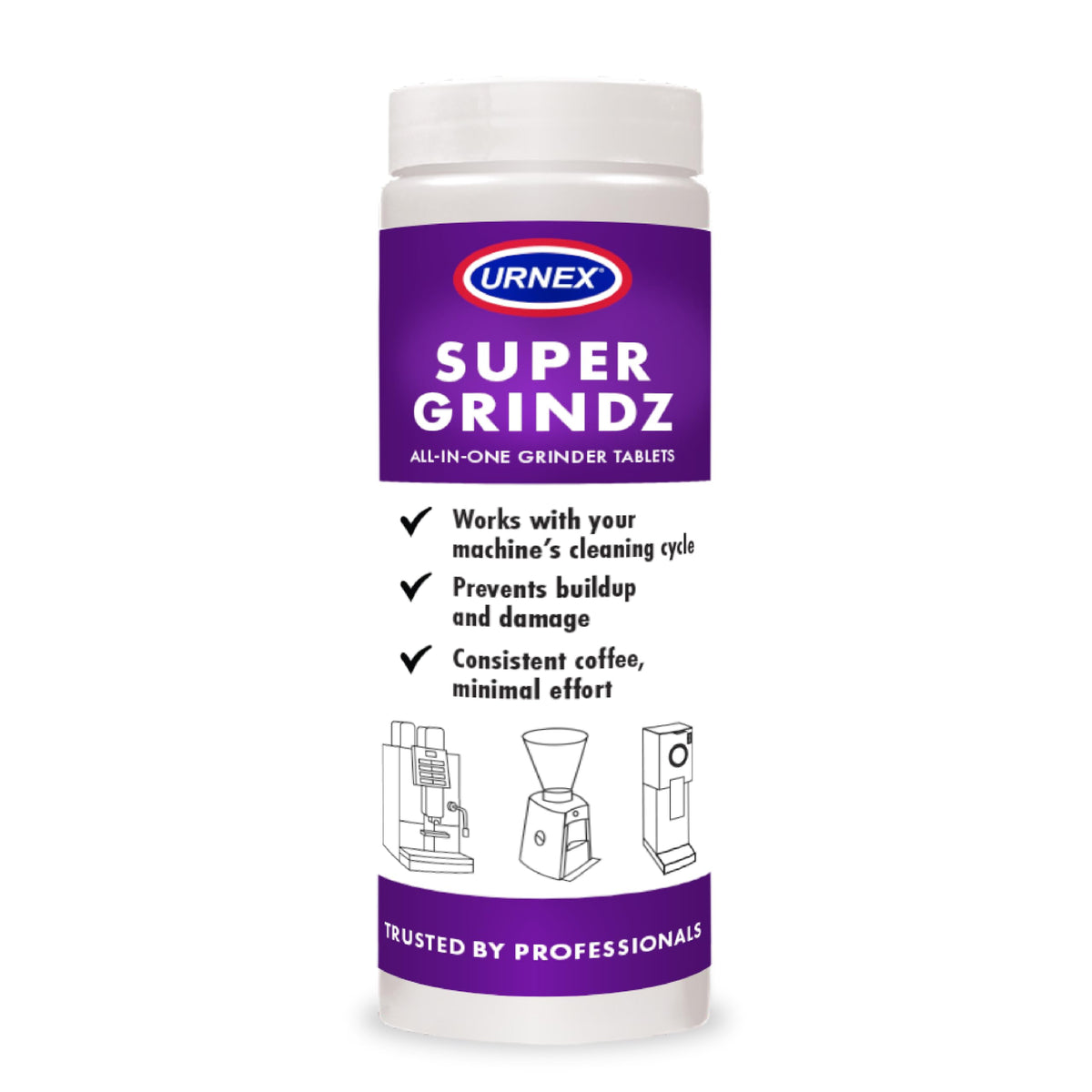 Urnex SuperGrindz Grinder Cleaning Tablets, 11.6 oz Bottle