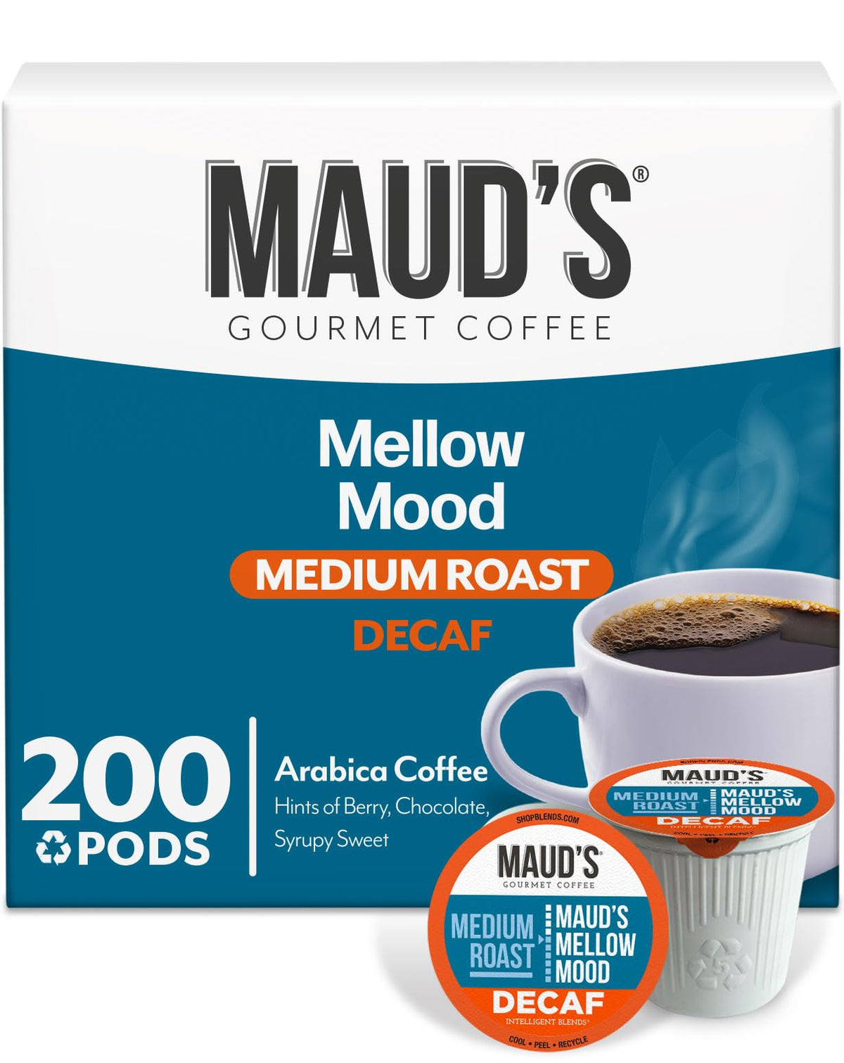 Maud’s Flavored Decaf Coffee Pods Variety Pack, 80ct