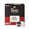 Peet's Coffee Coffee Pods, Dark Roast, Major Dickason's Blend, 60 K Cups