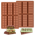 Fimary Chocolate Bar Mold - Non-Stick Silicone Chocolate Molds, Food Grade Dubai Deep Chocolate Bar Mold for Milk Pistachio - Set of 2
