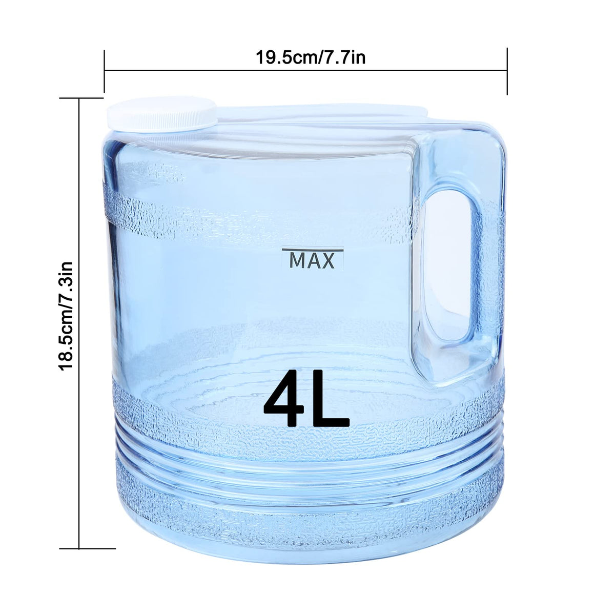 1 Gallon/ 4l Water Glass Carafe for Distiller with Counter Top
