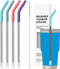 30oz Metal Straws for Stanley 30oz Cup, 4 PCS Stainless Steel Reusable Drinking Straw for YETI, STANLEY, US Acrylio, BJPKPK, Simple Modern and so on