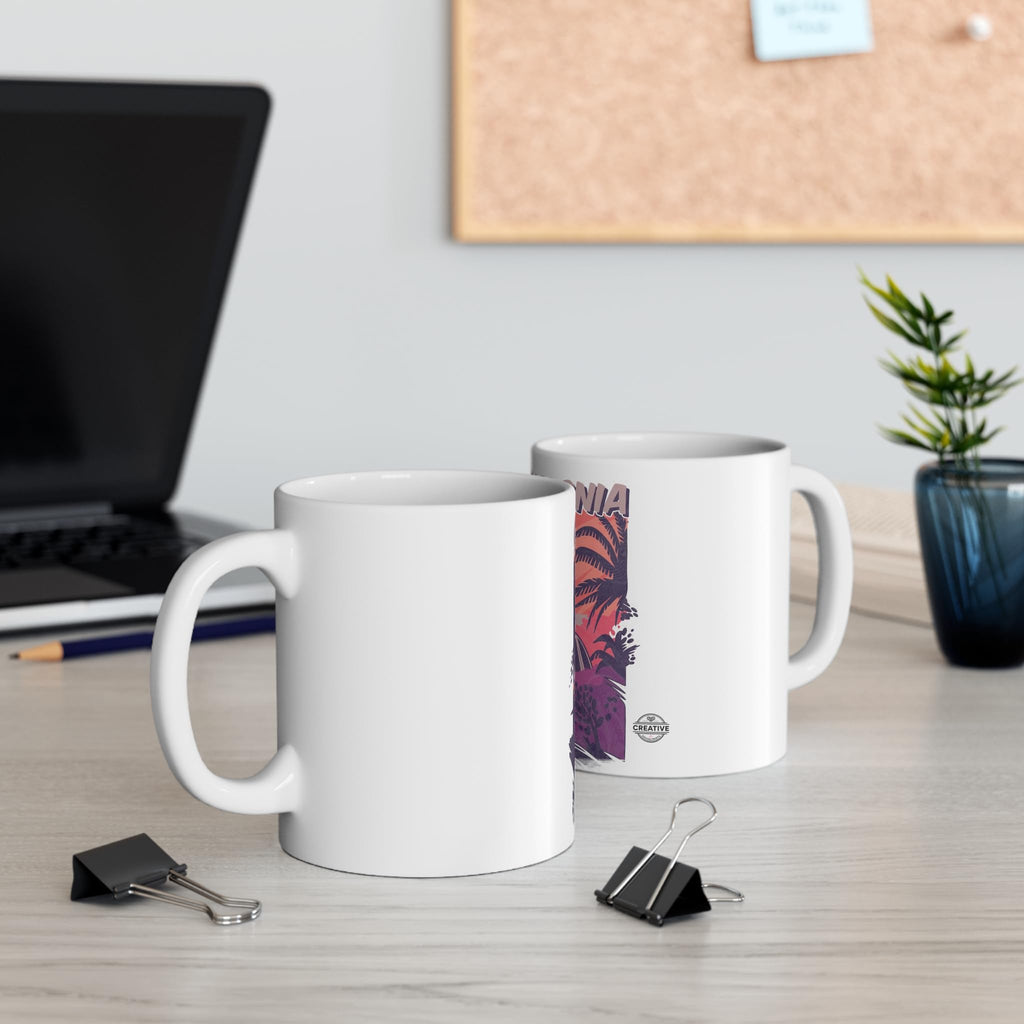 CREATIVE DESIGN PRINTS 11 OZ Novelty Coffee Mugs - Christmas Gift (California Vibes Theme)