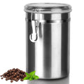 Walktosun Stainless Steel Food Container with Clear Lids Airtight Storage Container Stackable Small Canisters Kitchen Pantry Storage for Cereal, Snacks, Candy, Herbs, Spices, Sugar, Tea (Silver)