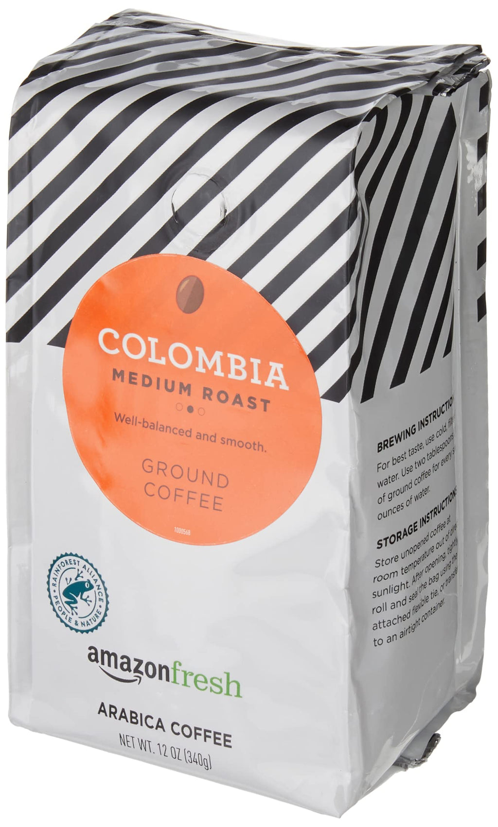Amazon Fresh Colombia Ground Coffee, Medium Roast, 12 Ounce (Pack of 3)