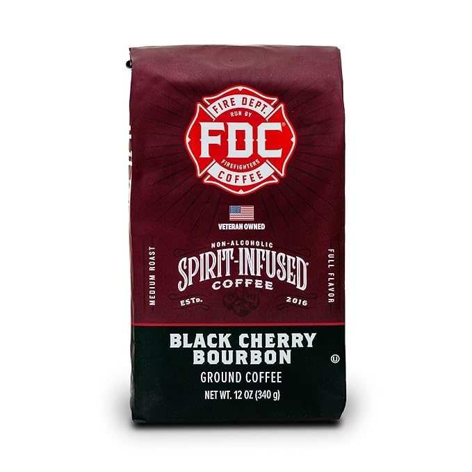 Fire Department Coffee Vanilla Bourbon Infused Ground Coffee - 12 oz