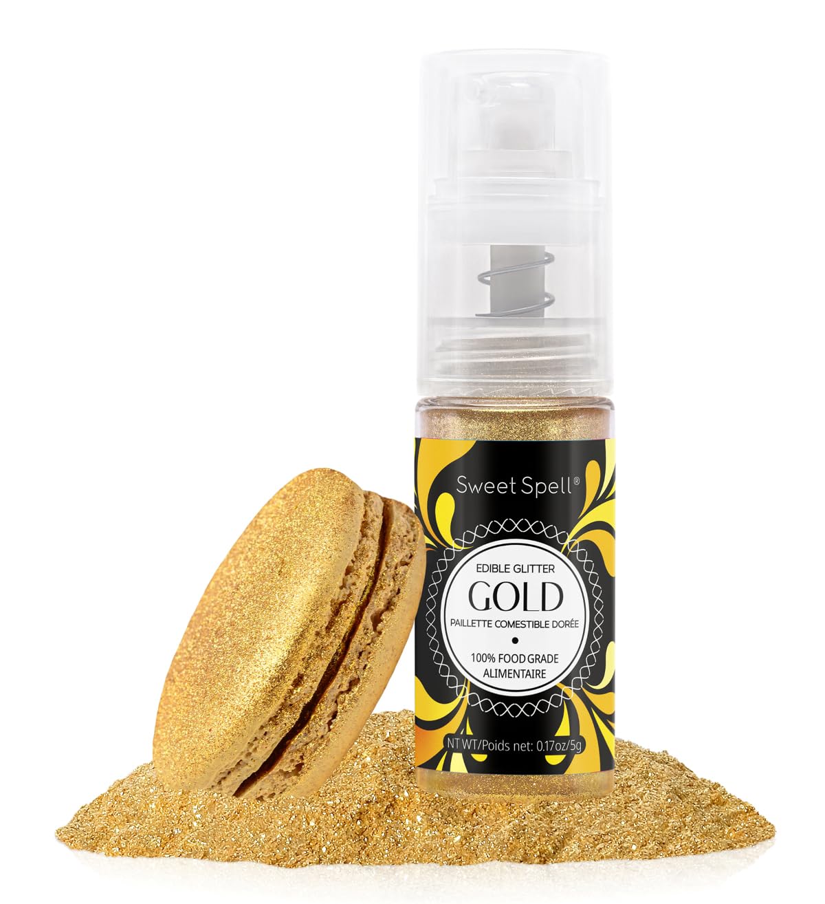 Sweet Spell Edible Glitter Spray for Cakes, Cocktails, Food Grade