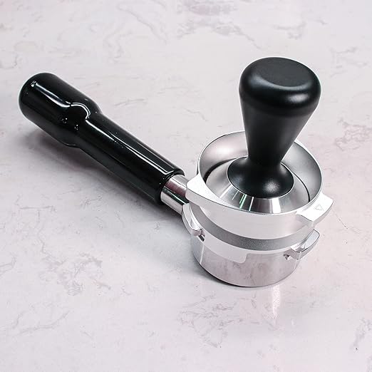 FIRJOY 54mm Espresso Dosing Funnel for Breville Barista Portafilters (Aluminum Alloy-Silver)