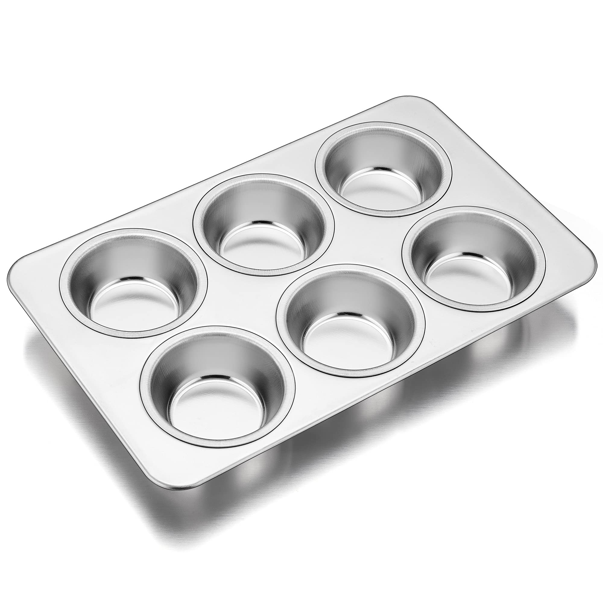 TeamFar Muffin Pan, 6 Cup Muffin Pan for Baking, Cupcake Pan Muffin Tin