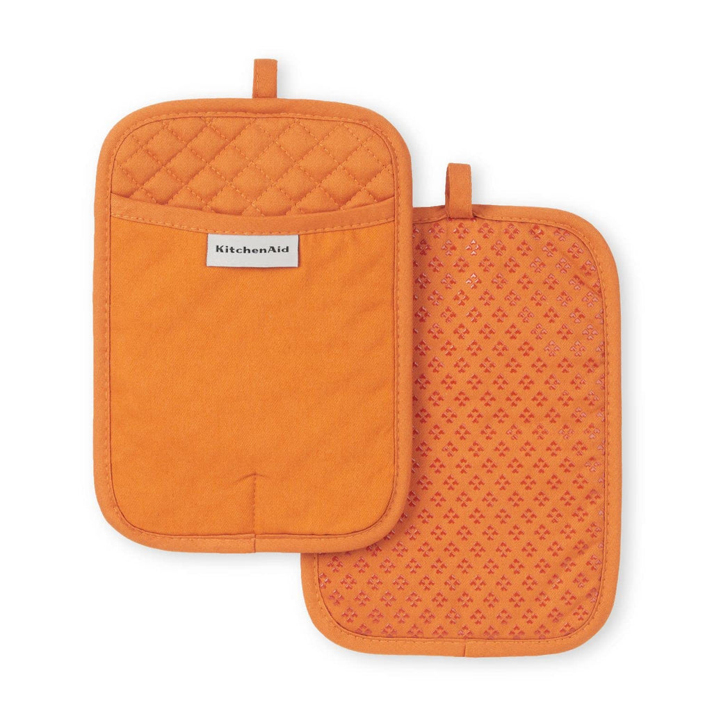KitchenAid Asteroid Pot Holder 2-Pack Set, Honey, 7"x10"