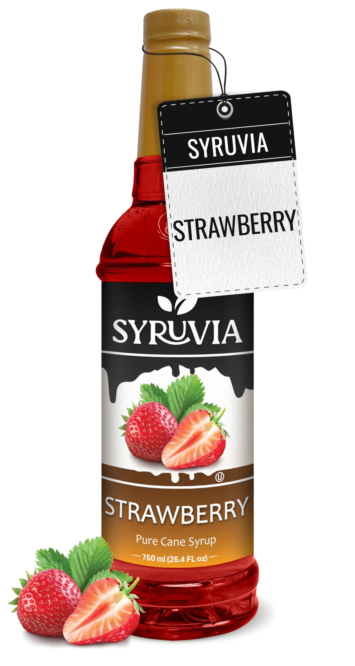 Syruvia Coffee Syrup, Peppermint Flavored Syrup for Drinks, Lattes, and Desserts – 25.4 fl oz
