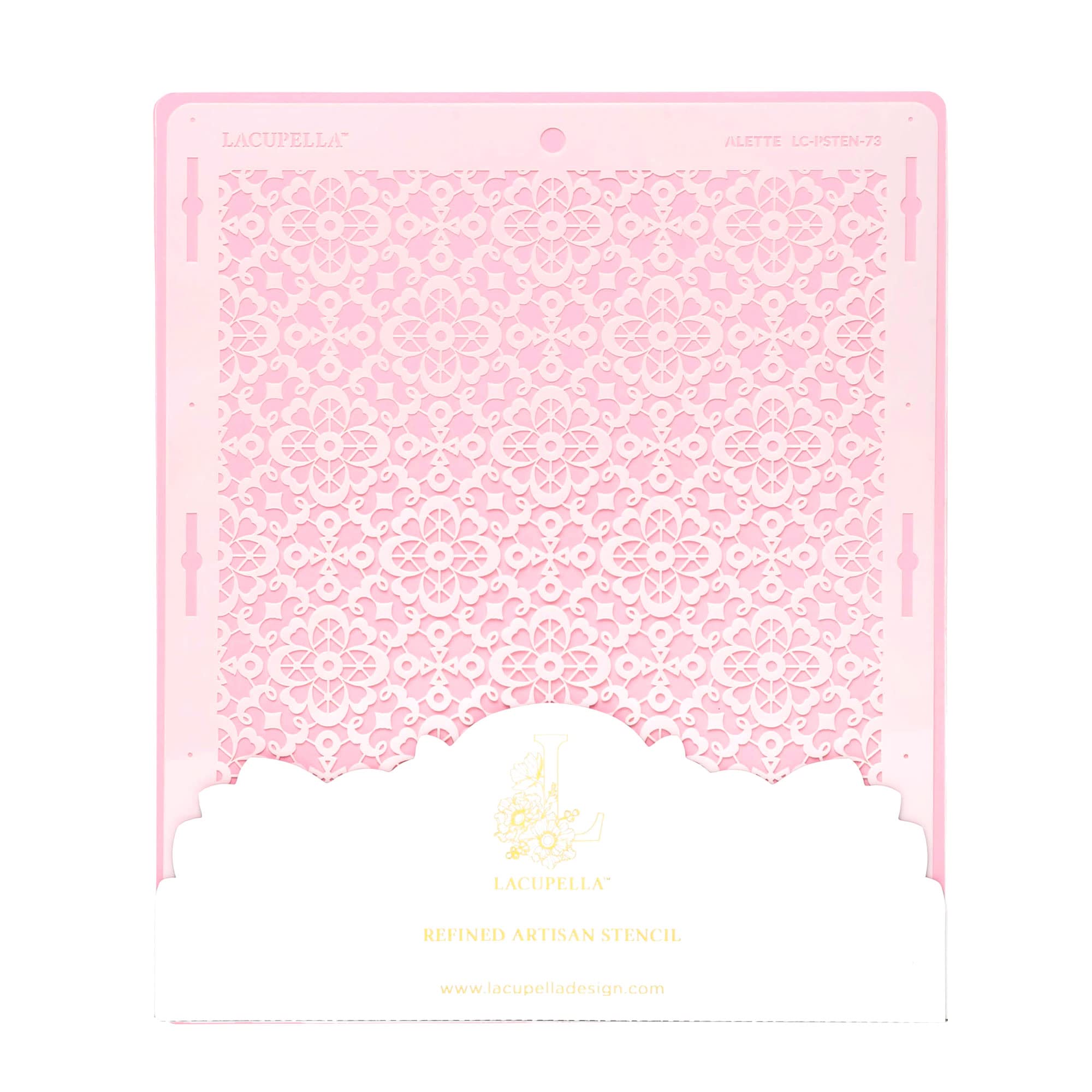 Lacupella Cake Decorating Stencil for Tall Buttercream Cake, Royal Icing, Ganache, Paint, Airbrush (ALETTE)