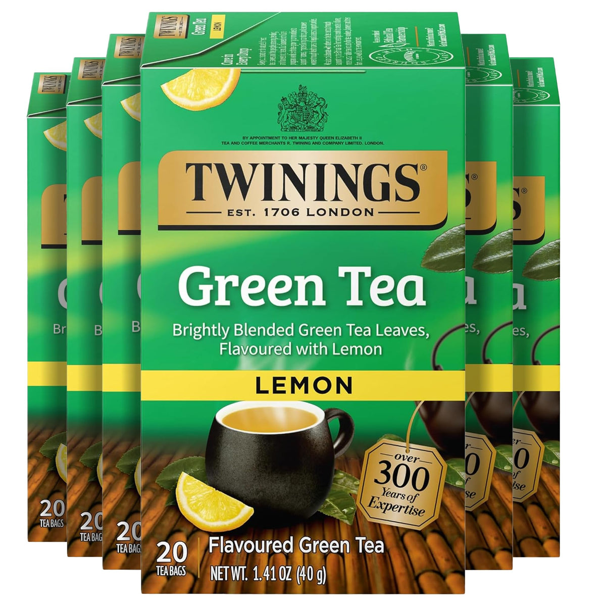 Twinings English Breakfast Black Tea Individually Wrapped Bags, 20 Count (Pack of 6), Flavourful, Robust, Caffeinated, Enjoy Hot or Iced, 120 Teabags