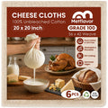 12Pcs Unbleached Cheese Cloths for Straining 20x20Inch Reusable Value Pack