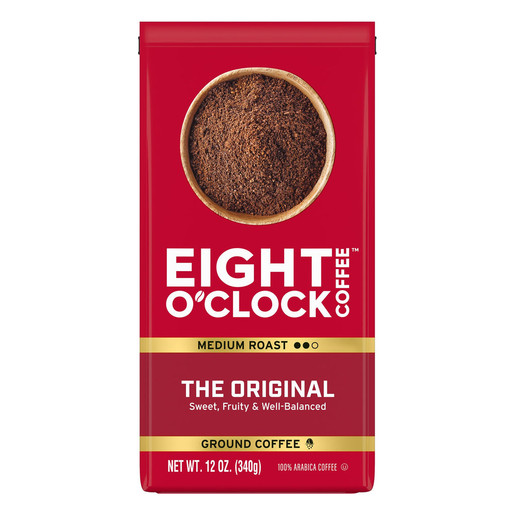 Eight O'Clock Coffee The Original, 12 Ounce (Pack of 6) Medium Roast Whole Bean Coffee, 100% Arabica, Sweet, Fruity, Balanced