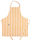 AMOUR INFINI Cotton Aprons for Women with Pockets Adjustable Strap and Waist Ties Reusable Printed Aprons for Baking, Cooking, Gardening (27.5 x 33 Inches - Yellow)