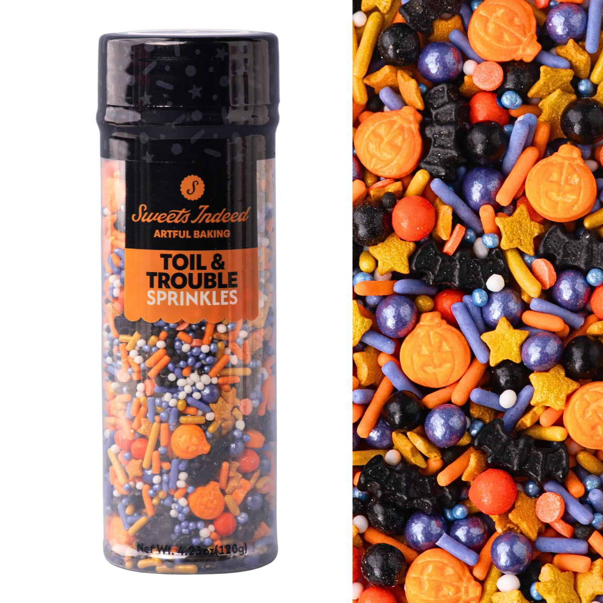 Sweets Indeed Sprinkles, Edible Sprinkle Mix, Perfect for Cake Decorations, Baking, Ice Cream, Cookies, Cupcake Topper, 4 ounces (Christmas)