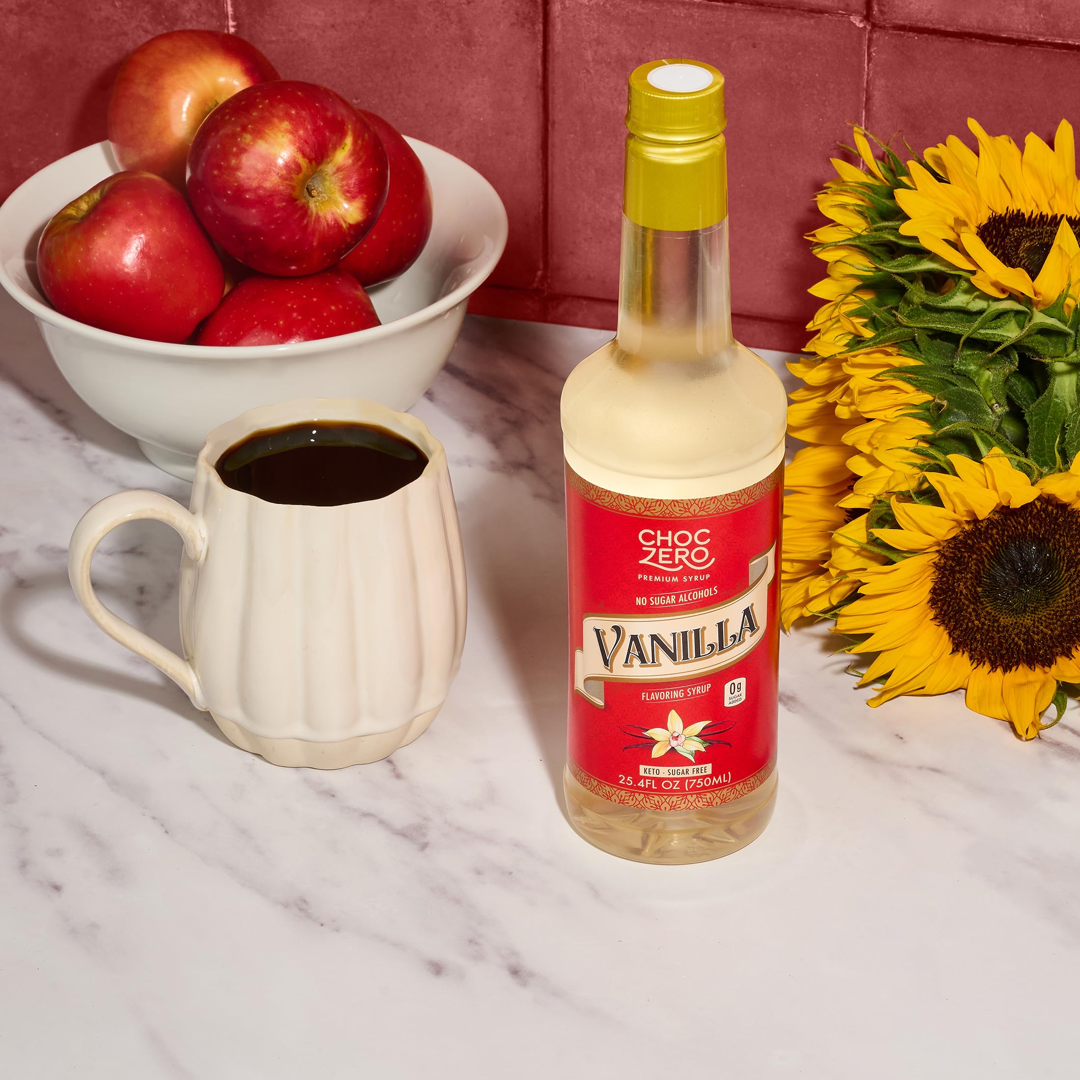 ChocZero Sugar Free Vanilla Coffee Syrup, 25.4 fl oz
