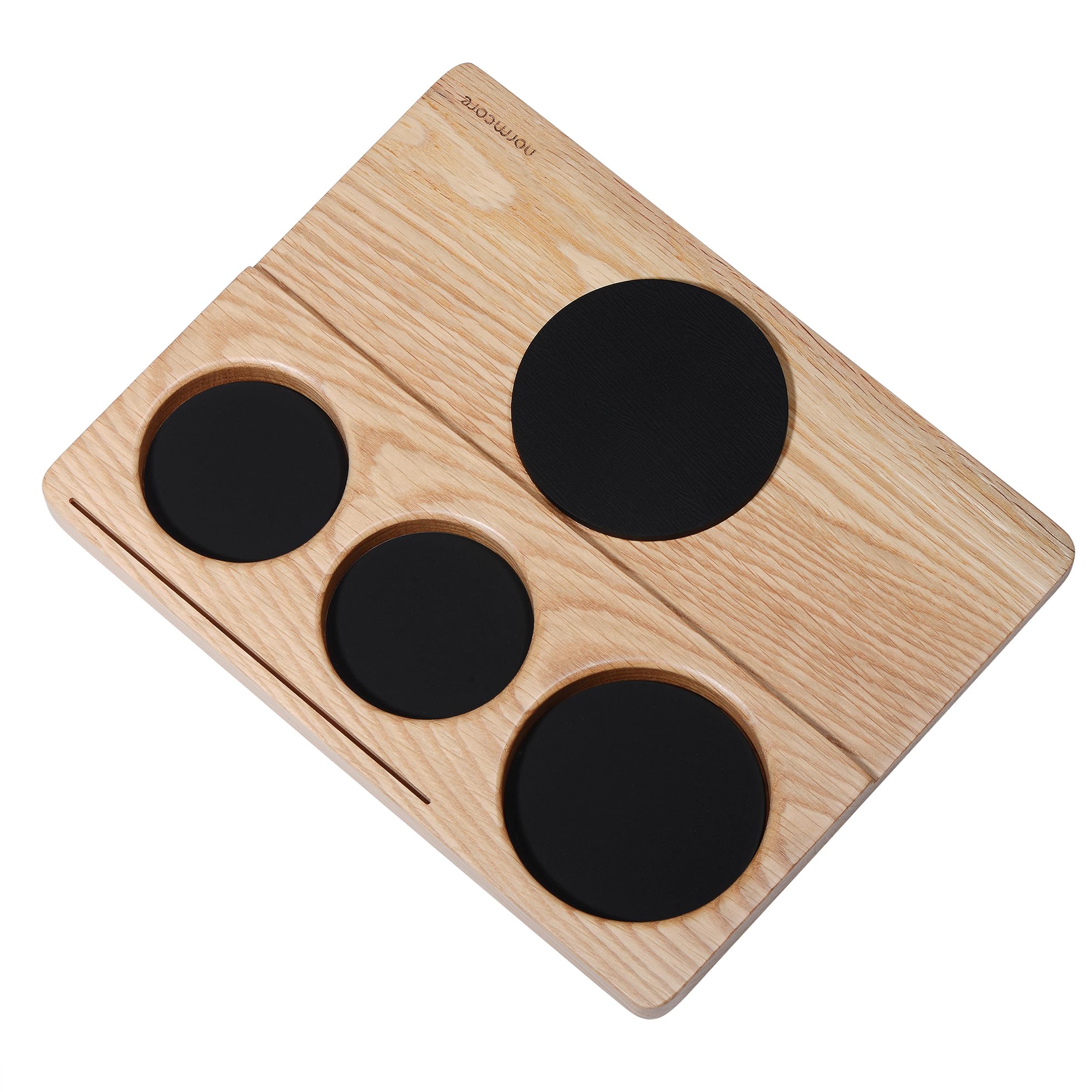 Normcore Tamping Mat - Natural OAK Espresso Tamping Station - Coffee Tamper Holder Mat Portafilter Mat For Baristas - Patent Pending - Solid American White OAK Wood