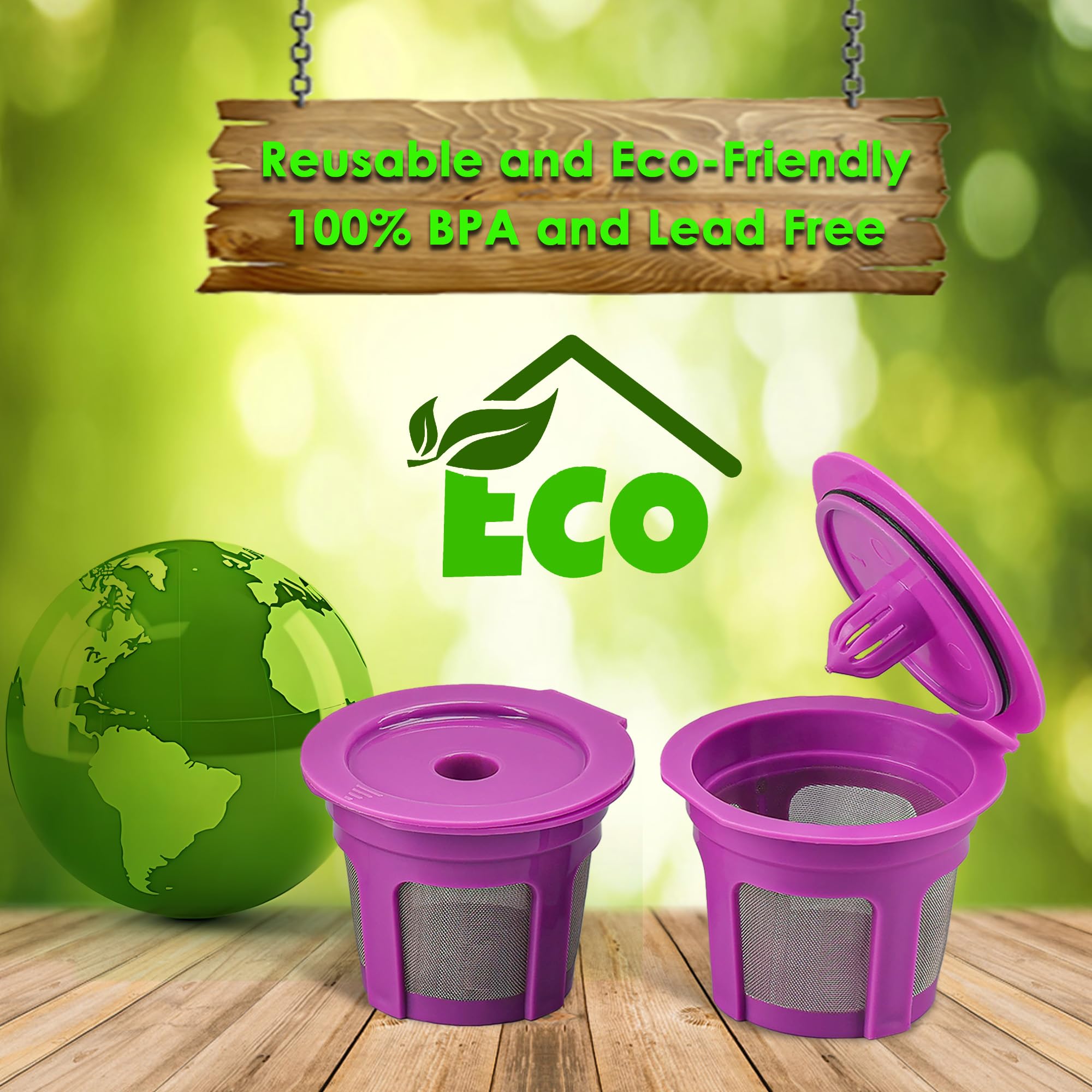 4 Pack Reusable K Cups Filters,Universal Kcup Coffee Pods for Keurig1.0 and 2.0 Coffee Makers