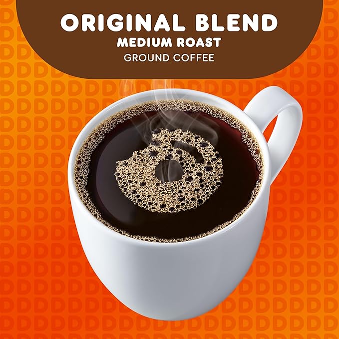 Dunkin' Original Blend Medium Roast Ground Coffee, 18 Ounce (Pack of 6)