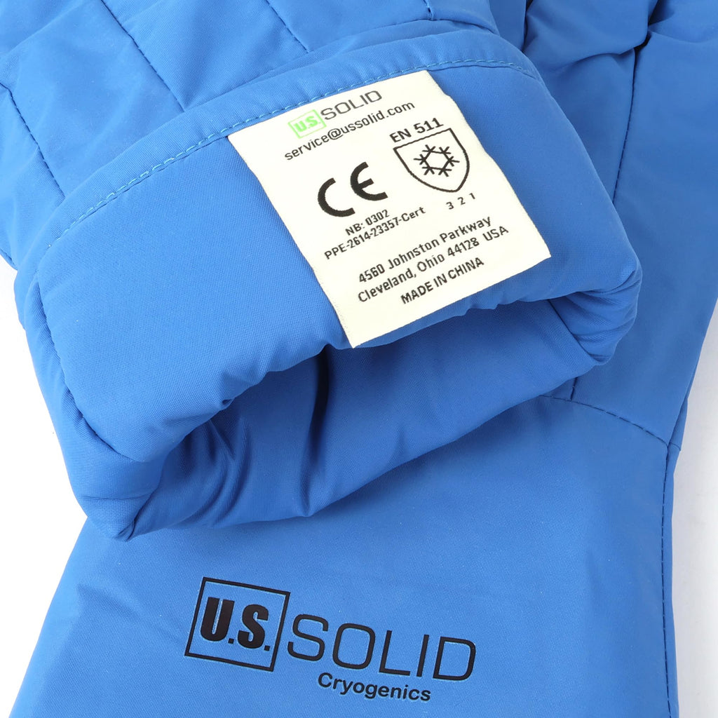 U.S. Solid 15-Inch Cryogenic Gloves, -319°F Liquid Nitrogen Protection, Ultra Low Temperature Resistant, CE EN511 Certified, Safety Gloves for Laboratory & Industrial Use