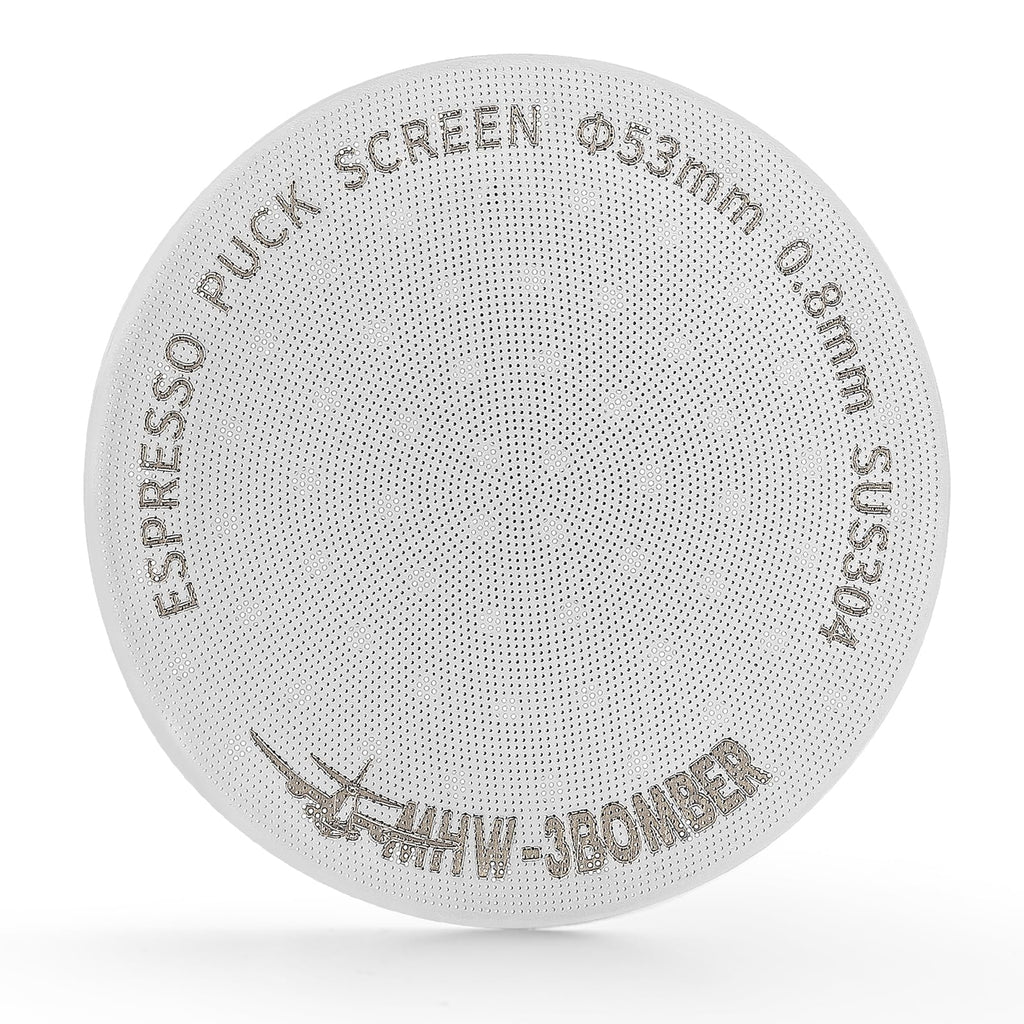 MHW-3BOMBER 54mm Puck Screen - 0.8mm Espresso Puck Screen - Metal Reusable Coffee Filter for Breville Sage 54mm Portafilter Basket - Double-layer Espresso Screen FG5591M-OS