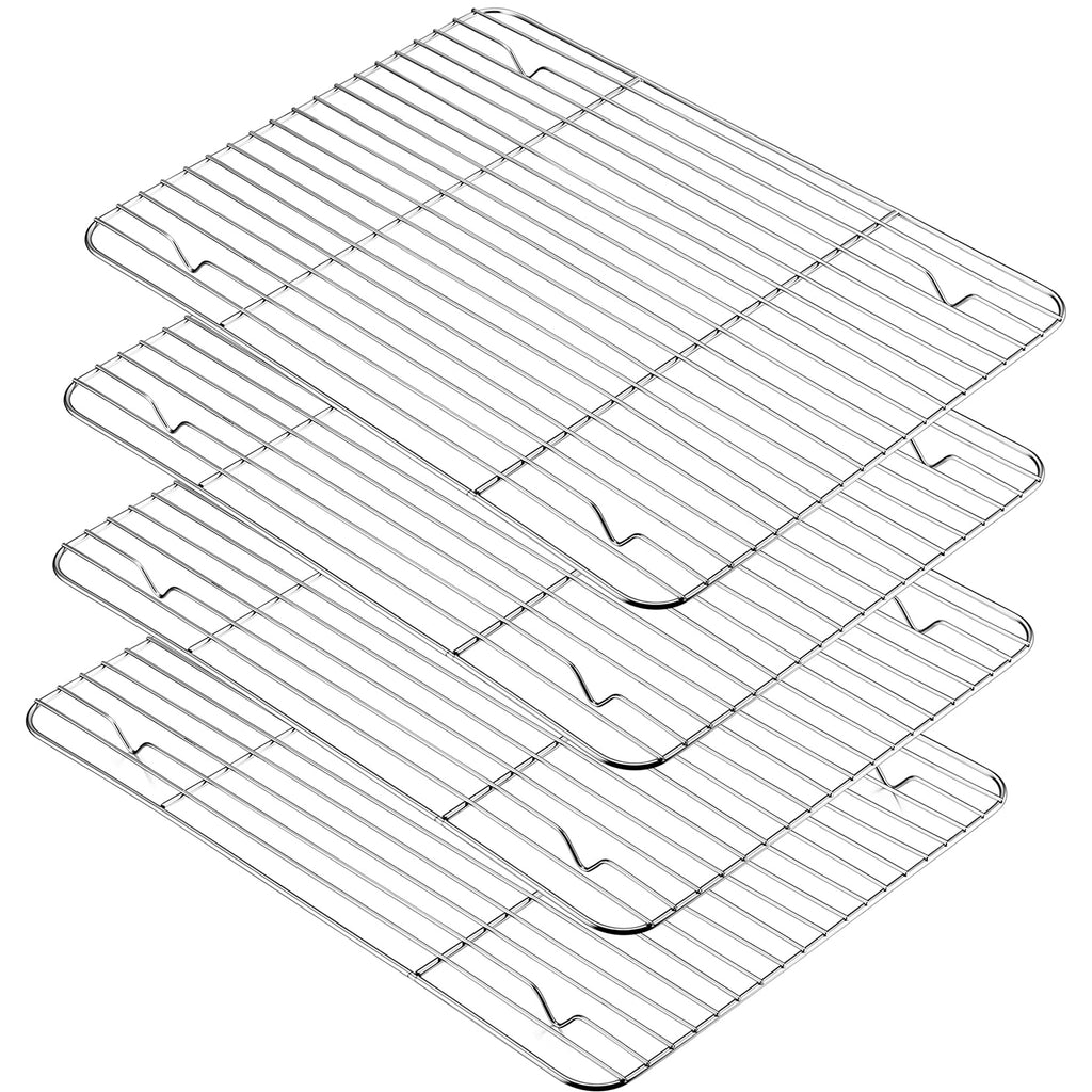 P&P CHEF 4 Pcs Baking Wire Rack for Cooling, 15.3 Inch