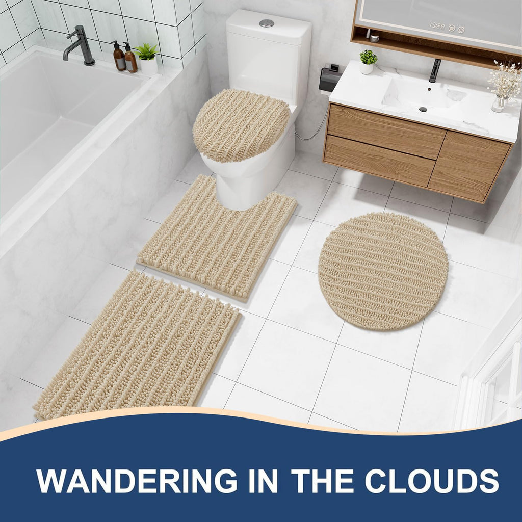 Arotive Bathroom Rugs Mat 30x20, Soft Absorbent Chenille Shaggy Bath Mat