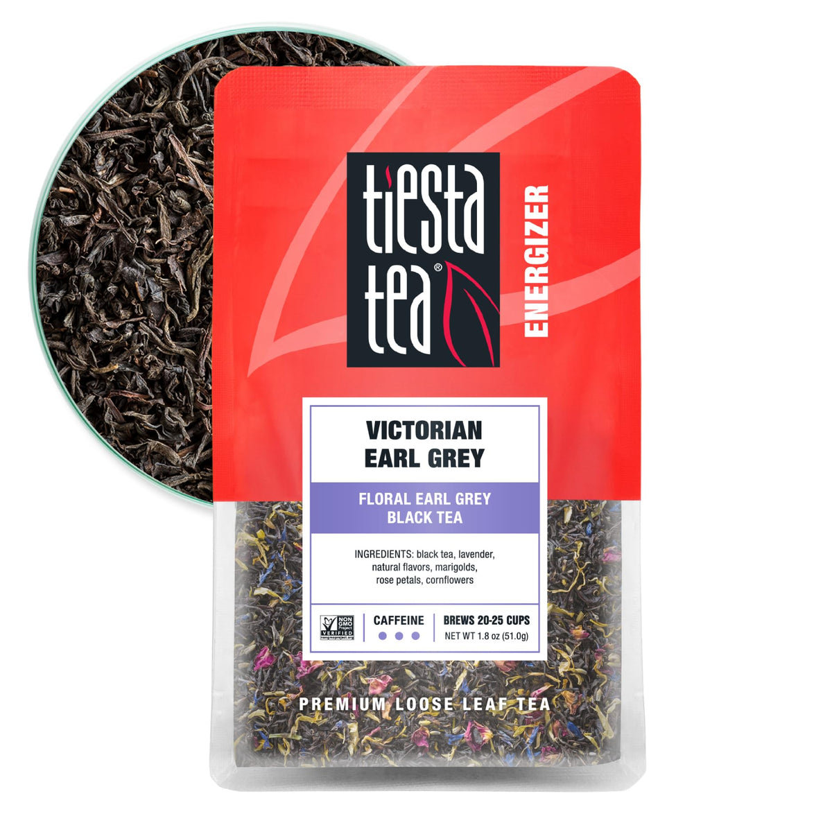 Tiesta Tea Victorian Earl Grey, Loose Leaf, Floral Earl Grey Black Tea, 4oz