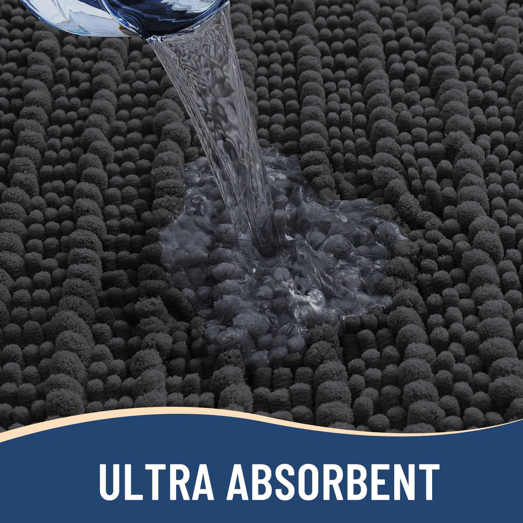 Arotive Bathroom Rugs Mat 34x21, Soft Absorbent Chenille Shaggy Bath Mat