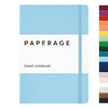 PAPERAGE Lined Journal Notebook, (Light Blue), 160 Pages, Medium 5.6 in x 8 in - 100 GSM Thick Paper – Hardcover Journaling Notebook for Work, School & Note Taking