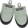 Cuisinart Mini Oven Mitts – 5.5” x 7” Heat-Resistant Kitchen Mitts for Oven with Non-Slip Neoprene Palm, Cotton Filling, and Fabric Loop – Durable Oven Mitt Set for Cooking & Baking (Sage)