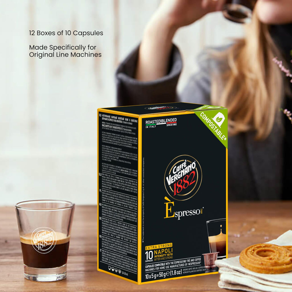 Caffe Vergnano Napoli Espresso Pods, Nespresso Original Compatible, 120 Ct