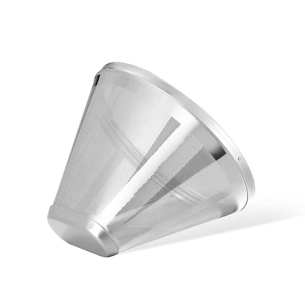MJULY Reusable #4 Cone Coffee Filters for Ninja Dual Brew Pro Coffee Makers,Compatible with Ninja CFP301 CFP201,8-12 Cup Stainless Steel Basket