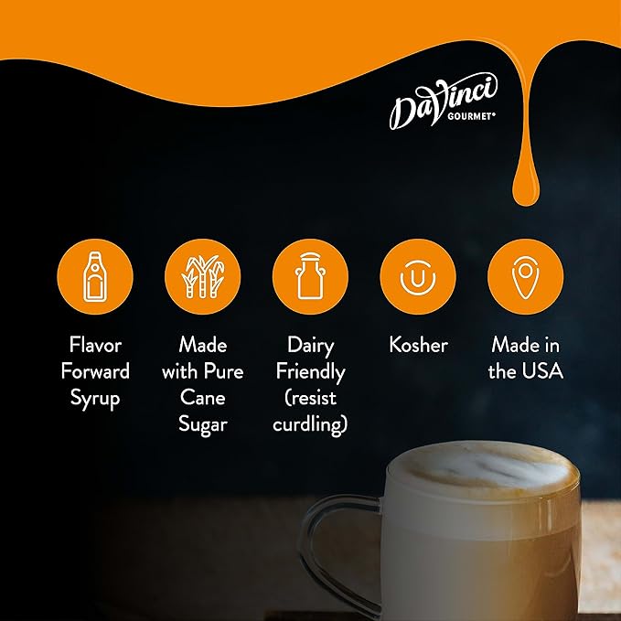 DaVinci Gourmet Classic Peach Syrup, 25.4 Fluid Ounces (Pack of 4)