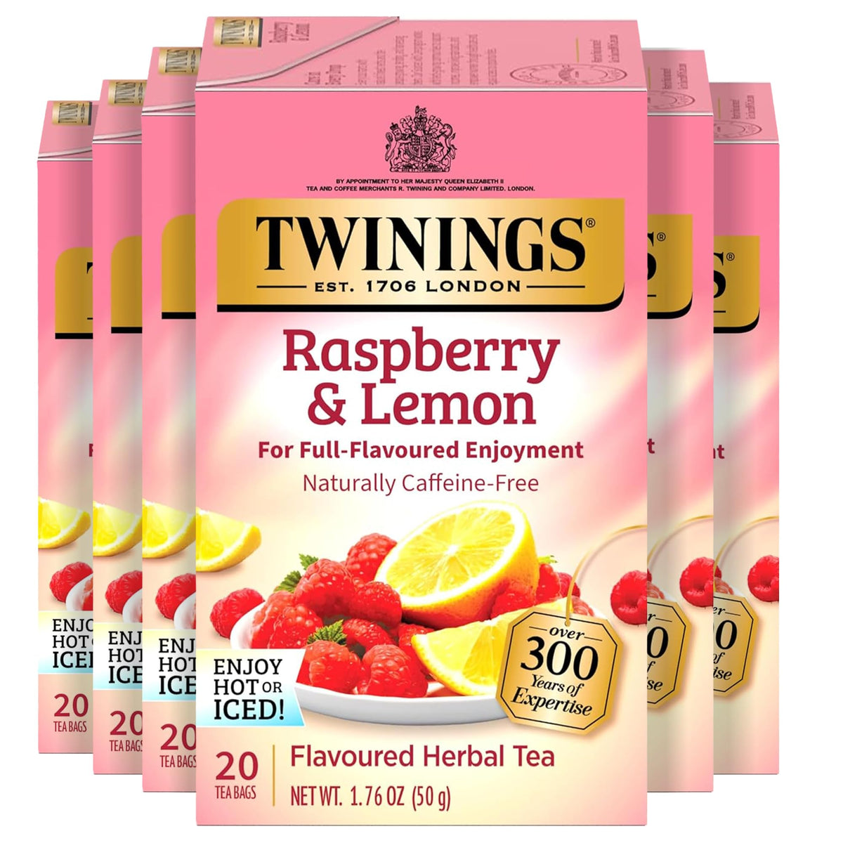 Twinings English Breakfast Black Tea Individually Wrapped Bags, 20 Count (Pack of 6), Flavourful, Robust, Caffeinated, Enjoy Hot or Iced, 120 Teabags