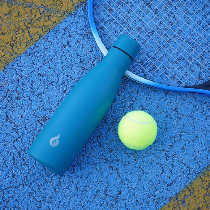 BJPKPK Insulated Water Bottle 17oz Stainless Steel Water Bottles Dishwasher Safe Metal Thermos Keep Cold and Hot,Sky Blue