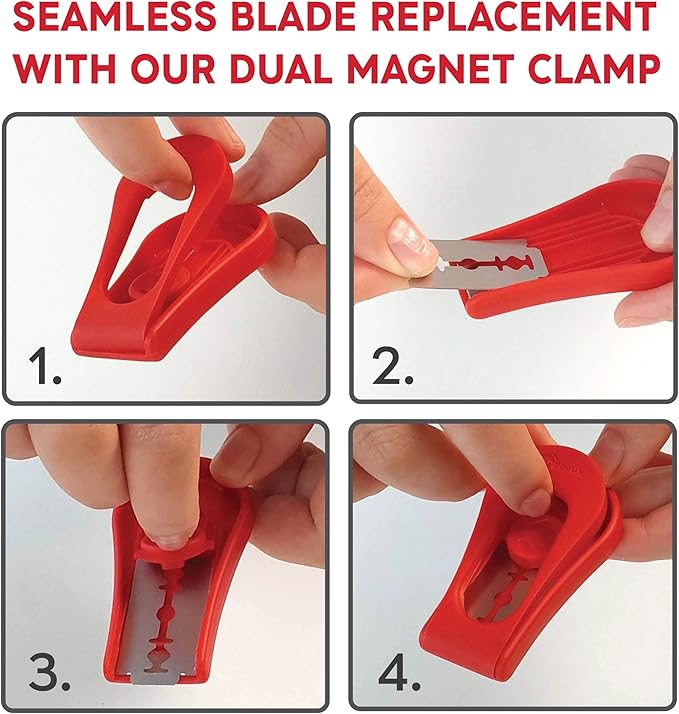 Upgraded Extractable & Magnetic Bread Lame Dough Scoring Tool - Professional Sourdough scoring tool for Sourdough Bread baking & Bread Making Tools - Scoring Patterns booklet & 5 Razor Blades