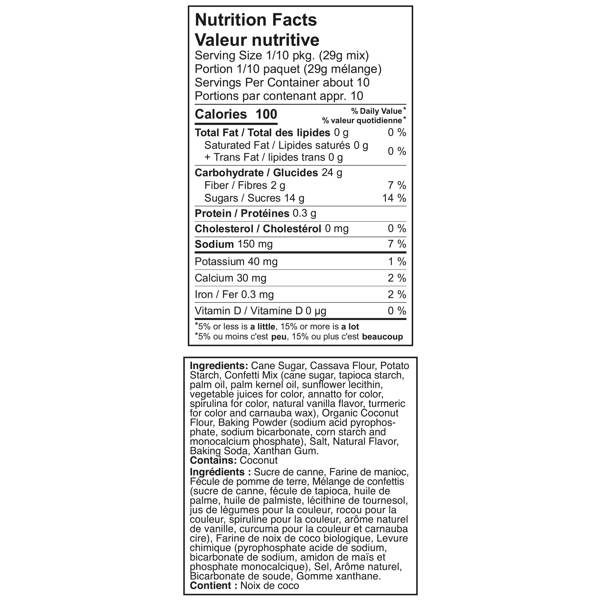 XO Baking Co. Gluten Free Confetti Cupcake & Cake Mix - Includes Sprinkles Without Artificial Dyes; Non-GMO; Rice Free; Peanut Free; No Preservatives, Artificial Flavors or Colors, 10oz