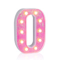 Foaky Pink Light up Letters，Pink Party Decorations,Girls Room Decor,Glitter Light Up Letters,Alphabet Letter Sign for Night Light Birthday Party Girls Gifts, Home Bar Decoration（O）