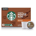 Starbucks Medium Roast K-Cup Coffee Pods — House Blend for Keurig Brewers — 1 box (10 pods)