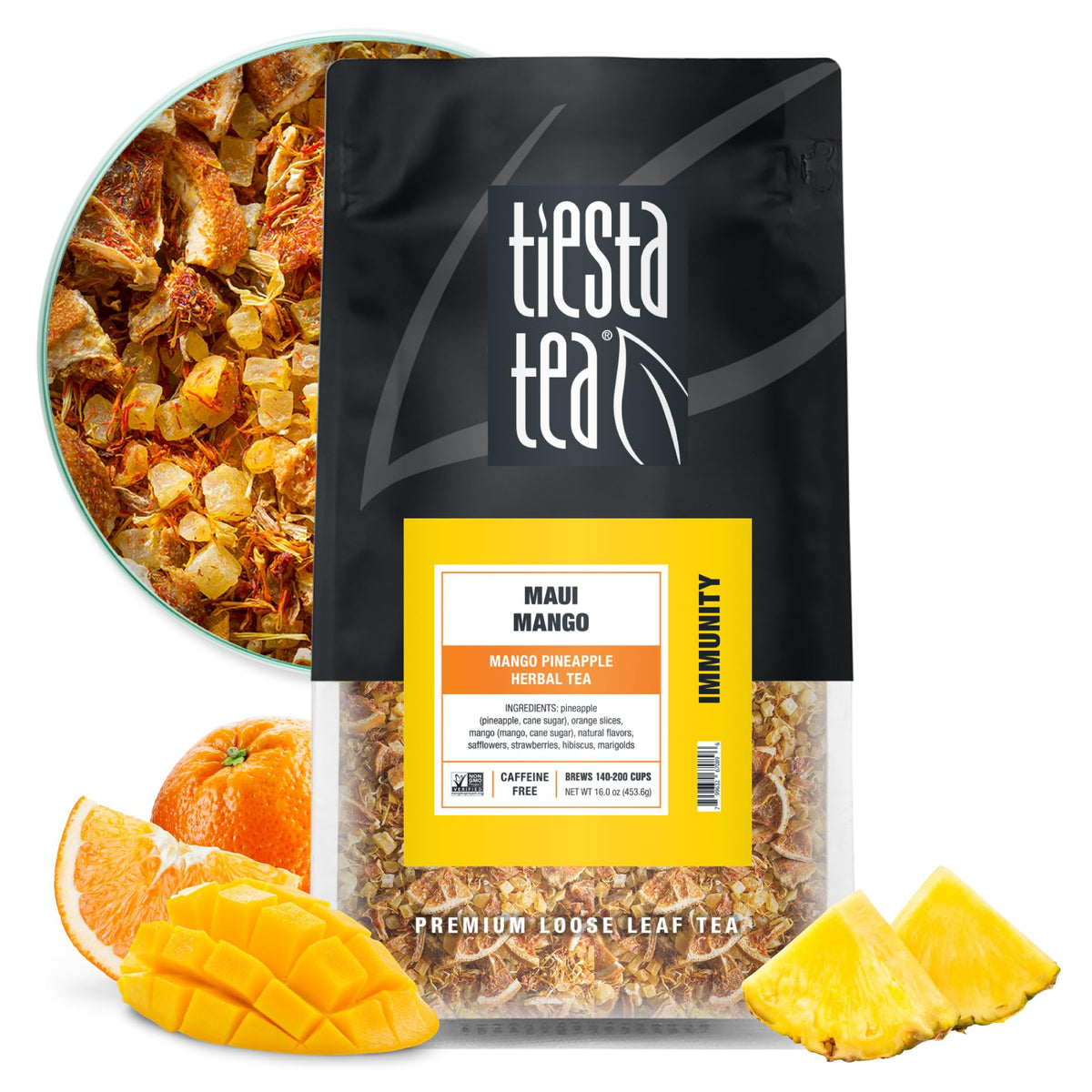 Tiesta Tea - Maui Mango, Loose Leaf, Mango Pineapple Herbal Tea, 33oz