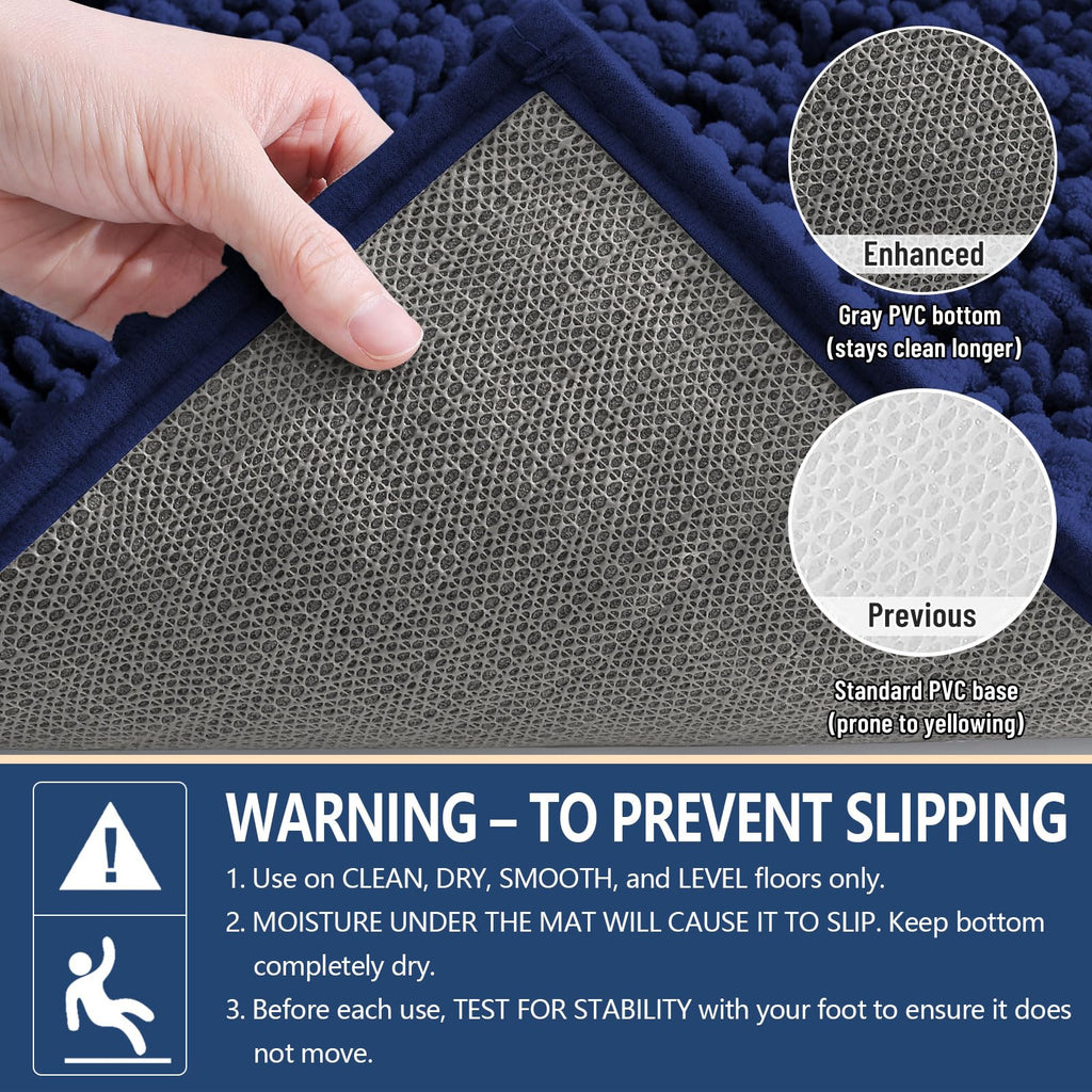 Arotive Bathroom Rugs Mat 70x46, Soft Absorbent Chenille Shaggy Bath Mat
