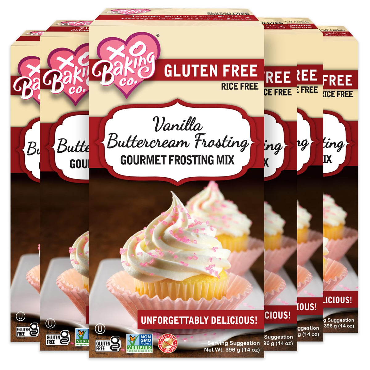 XO Baking Co. Gluten Free Coffee Cake Gourmet Baking Mix with Crumb Topping; Non-GMO; Kosher; Rice Free; Soy Free; Dairy Free; Peanut Free; No Preservatives; No Artificial Flavors or Colors, 21oz