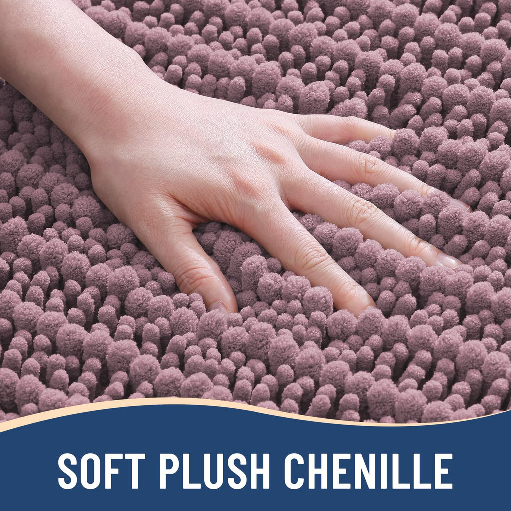 Arotive Bathroom Rugs Mat 47x24, Soft Absorbent Chenille Shaggy Bath Mat