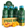 BrainJuice Decaf Peach Mango Nootropic Supplement Shot, 2.5 fl oz, 12 Pack