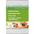 Spring Chef 11.5" x 16.5" Stainless Steel Cooling Rack for Cooking & Baking
